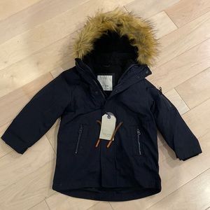 Zara Kids Jacket with Faux Fur Hood